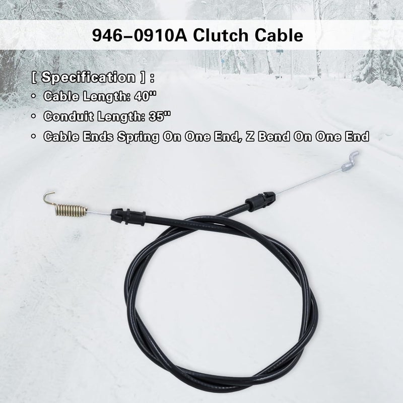 Dofank 946-0910A Clutch Cable for MTD, Craftsman, Ryobi, Yard Man, Yard Machines, Husky Snowblower Snow Thrower, Replaces MTD 746-0910, 746-0910A - Image 2